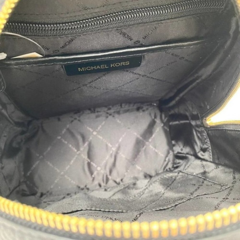 New Michael Kors Adina Backpack Medium black leather bag new - Picture 7 of 8